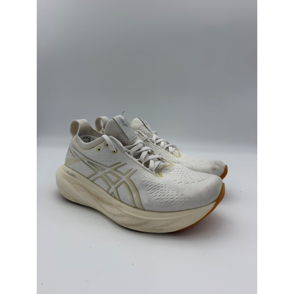 ASICS Gel-Nimbus 25 Womens Running Shoes White Cream 1012B356 Size 7.5